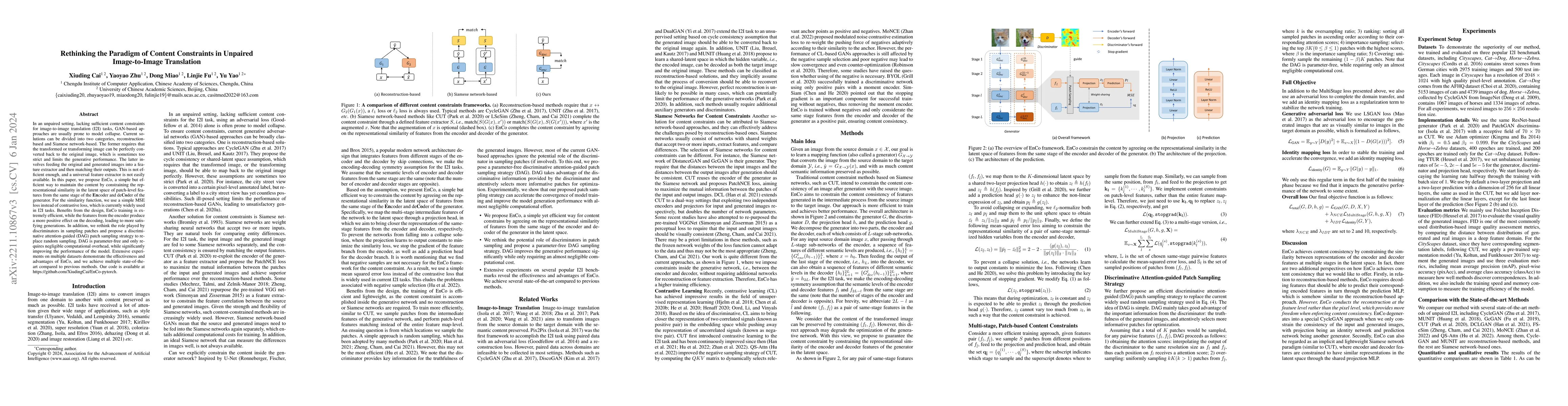 Thumbnail for Rethinking the Paradigm of Content Constraints in Unpaired
  Image-to-Image Translation
