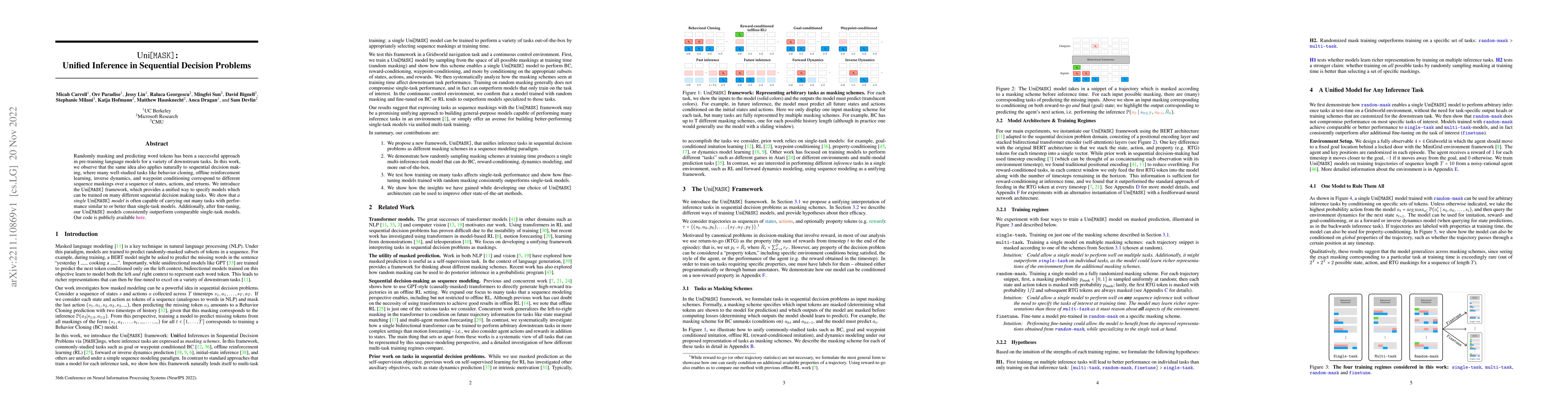 Thumbnail for UniMASK: Unified Inference in Sequential Decision Problems