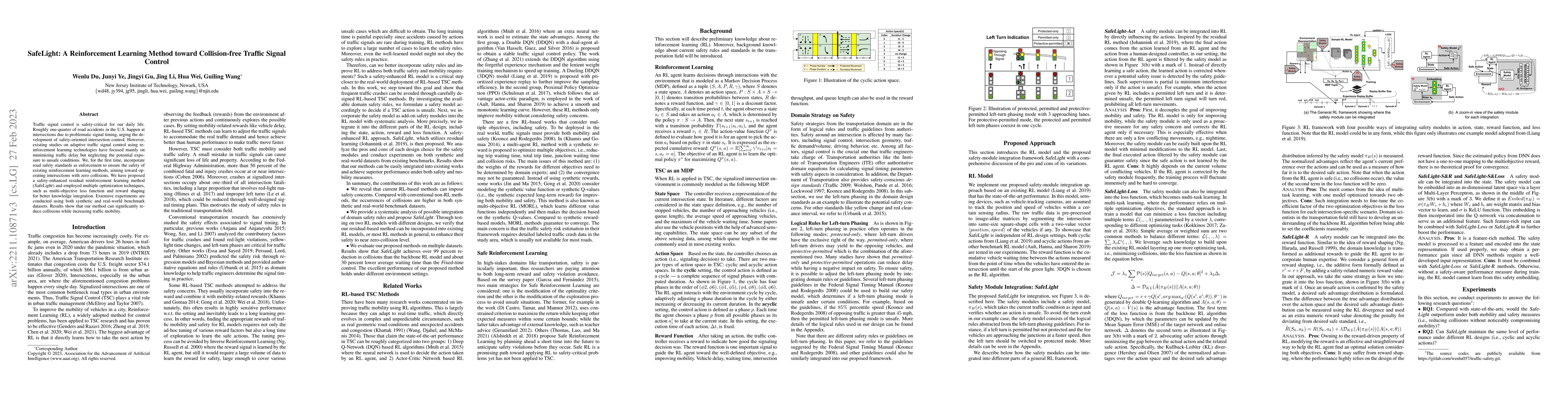 Thumbnail for SafeLight: A Reinforcement Learning Method toward Collision-free Traffic
  Signal Control