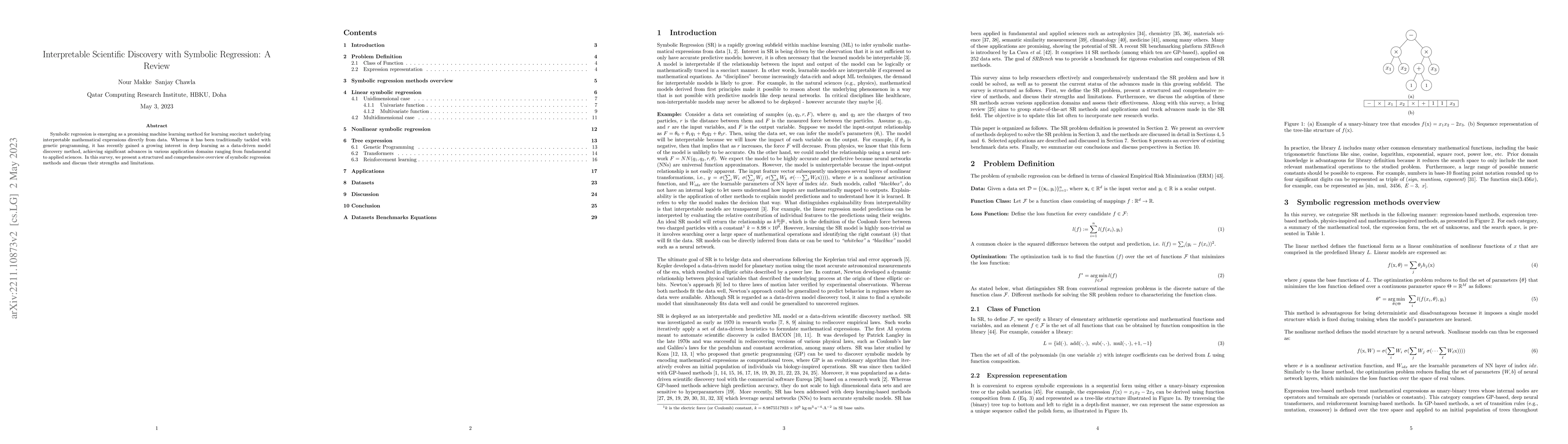 Thumbnail for Interpretable Scientific Discovery with Symbolic Regression: A Review