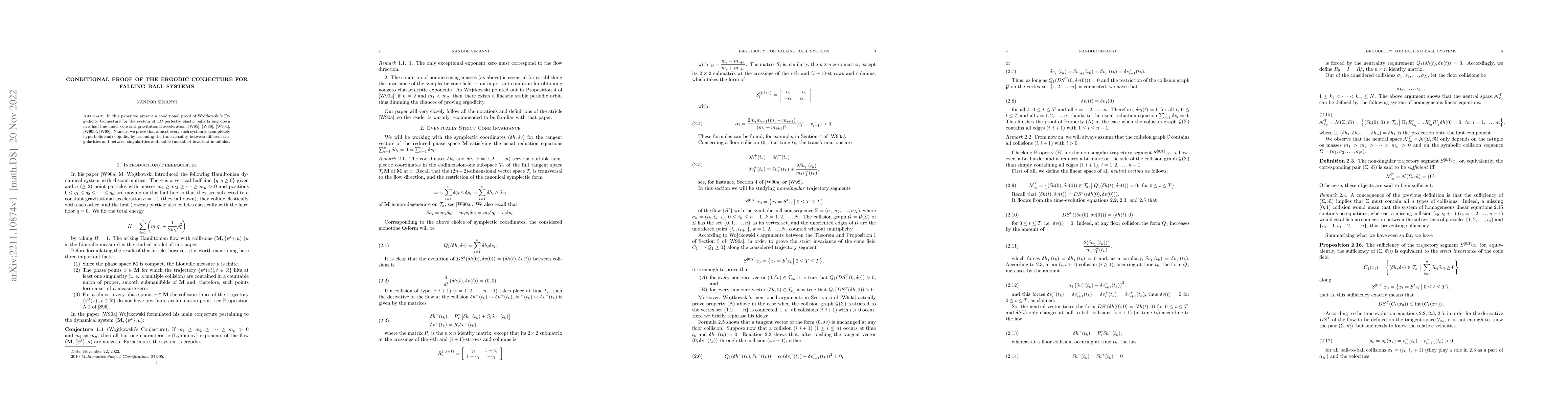 Thumbnail for Conditional Proof of the Ergodic Conjecture for Falling Ball Systems