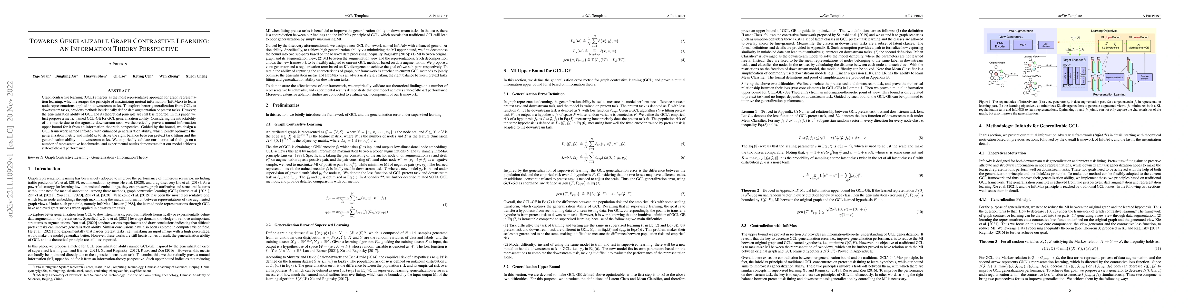 Thumbnail for Towards Generalizable Graph Contrastive Learning: An Information Theory
  Perspective