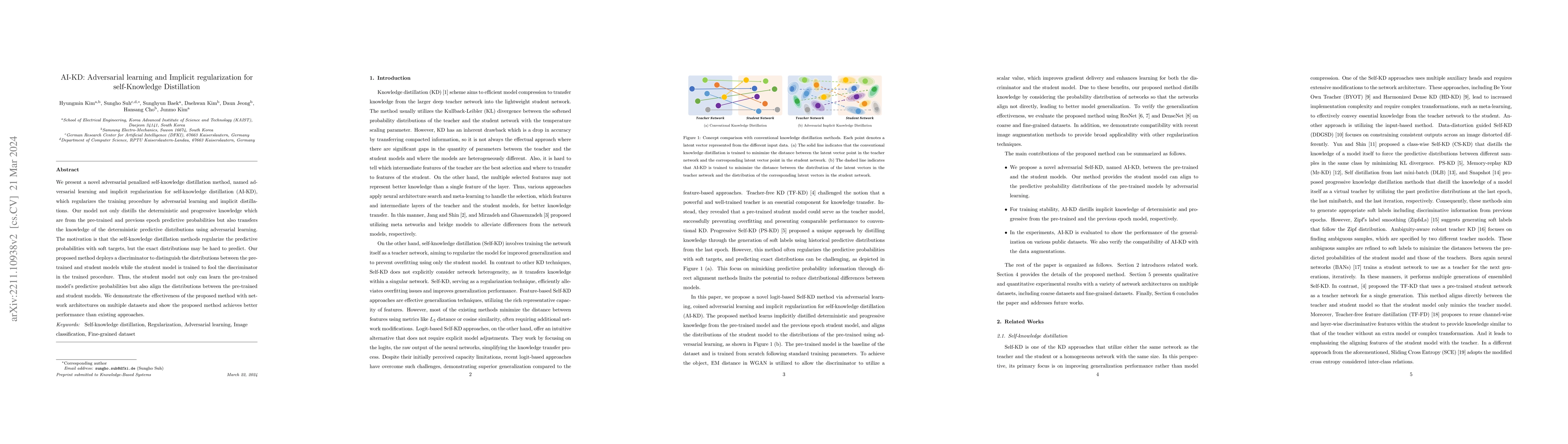Thumbnail for AI-KD: Adversarial learning and Implicit regularization for
  self-Knowledge Distillation