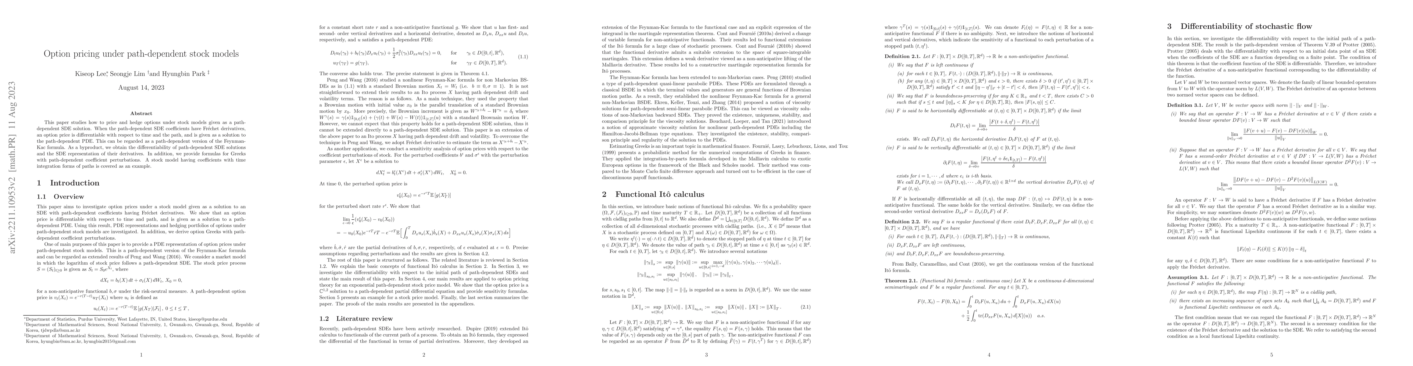 Thumbnail for Option pricing under path-dependent stock models