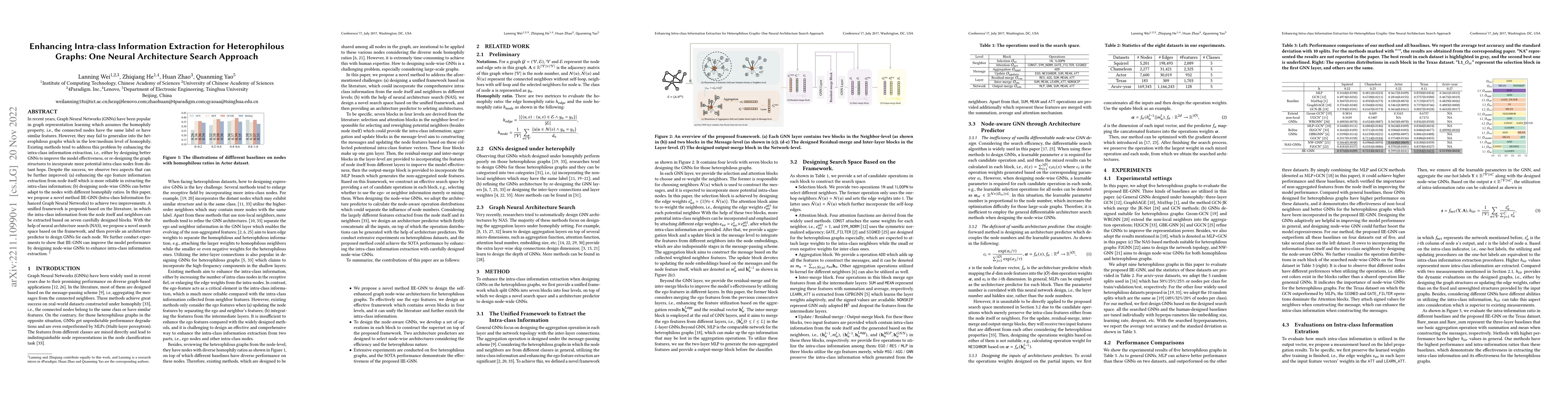 Thumbnail for Enhancing Intra-class Information Extraction for Heterophilous Graphs:
  One Neural Architecture Search Approach