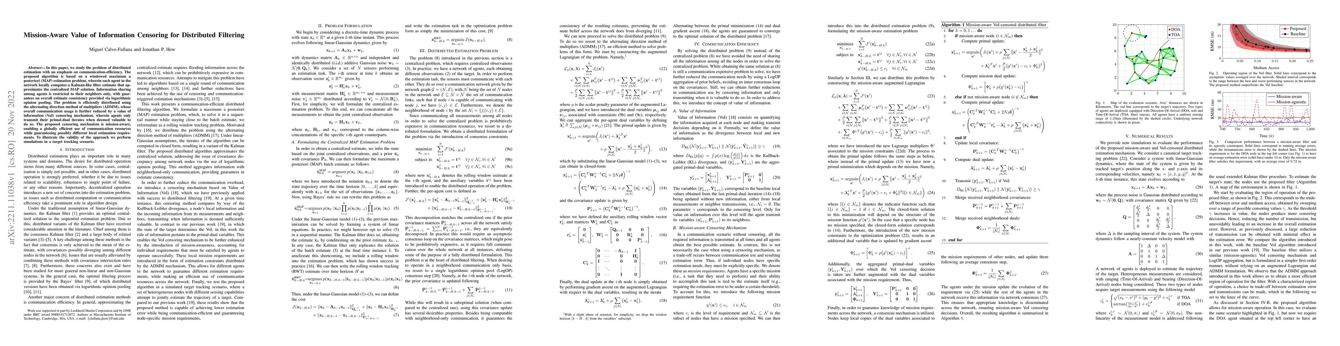 Thumbnail for Mission-Aware Value of Information Censoring for Distributed Filtering