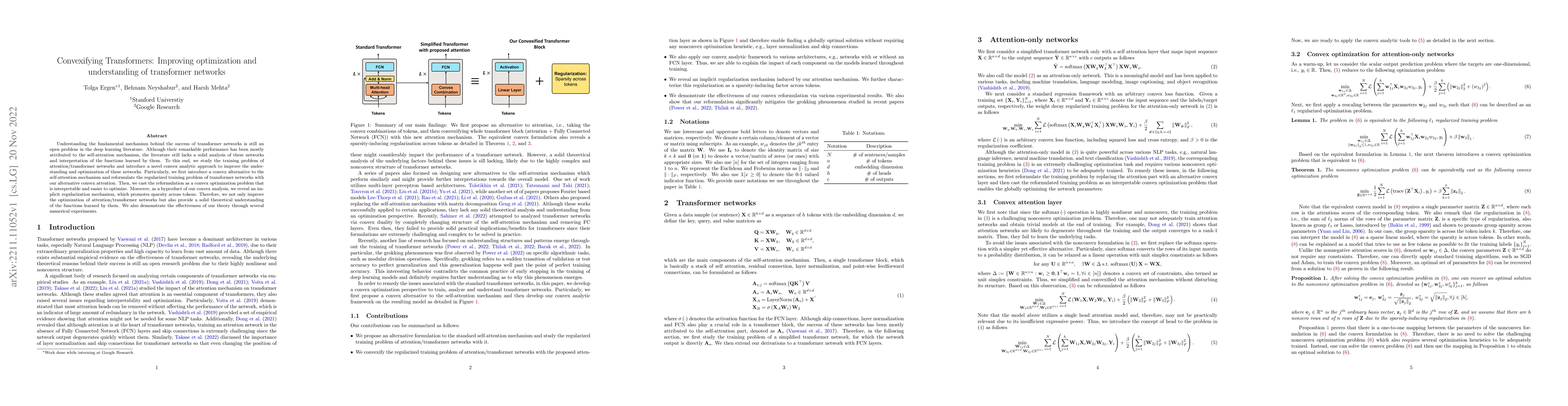 Thumbnail for Convexifying Transformers: Improving optimization and understanding of
  transformer networks