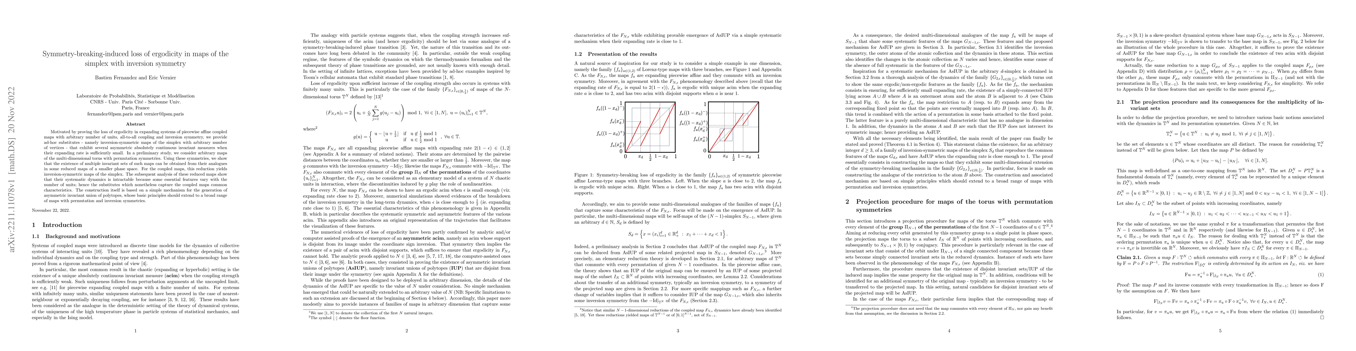 Thumbnail for Symmetry-breaking-induced loss of ergodicity in maps of the simplex with
  inversion symmetry