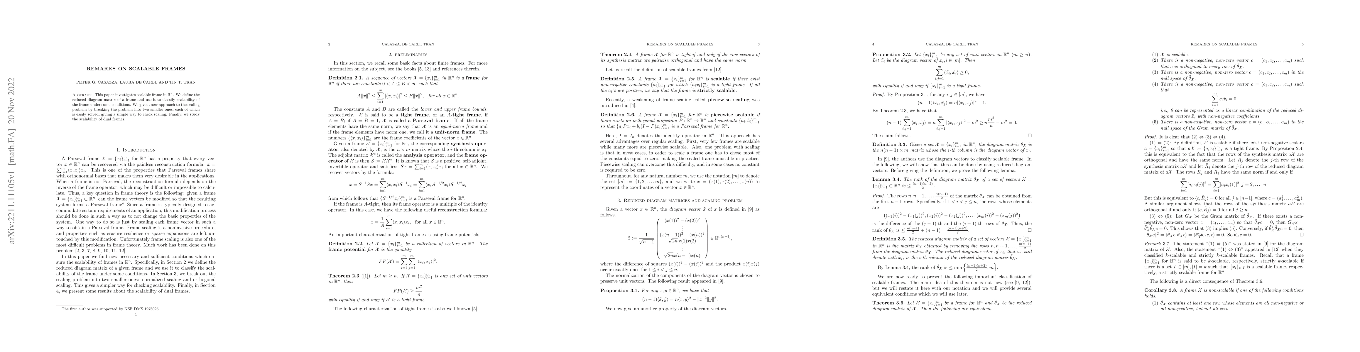 Thumbnail for Remarks on scalable frames