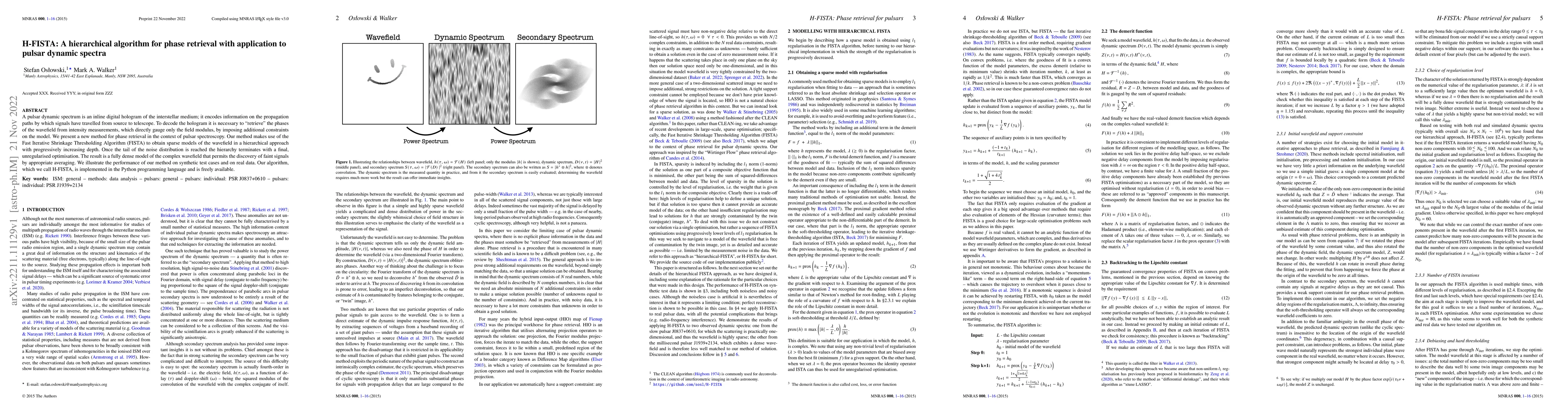 Thumbnail for H-FISTA: A hierarchical algorithm for phase retrieval with application
  to pulsar dynamic spectra