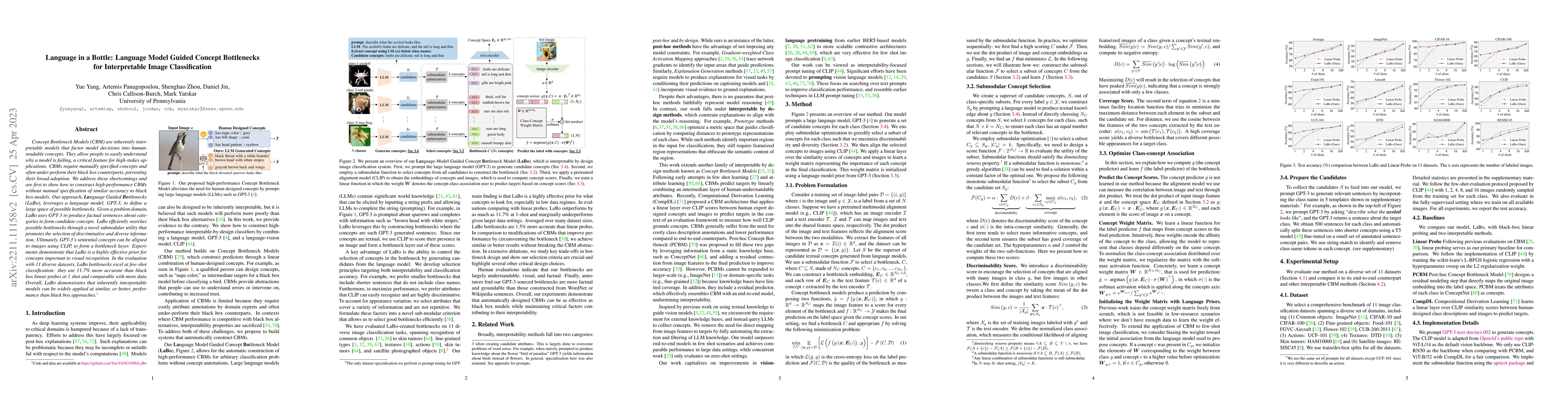 Thumbnail for Language in a Bottle: Language Model Guided Concept Bottlenecks for
  Interpretable Image Classification