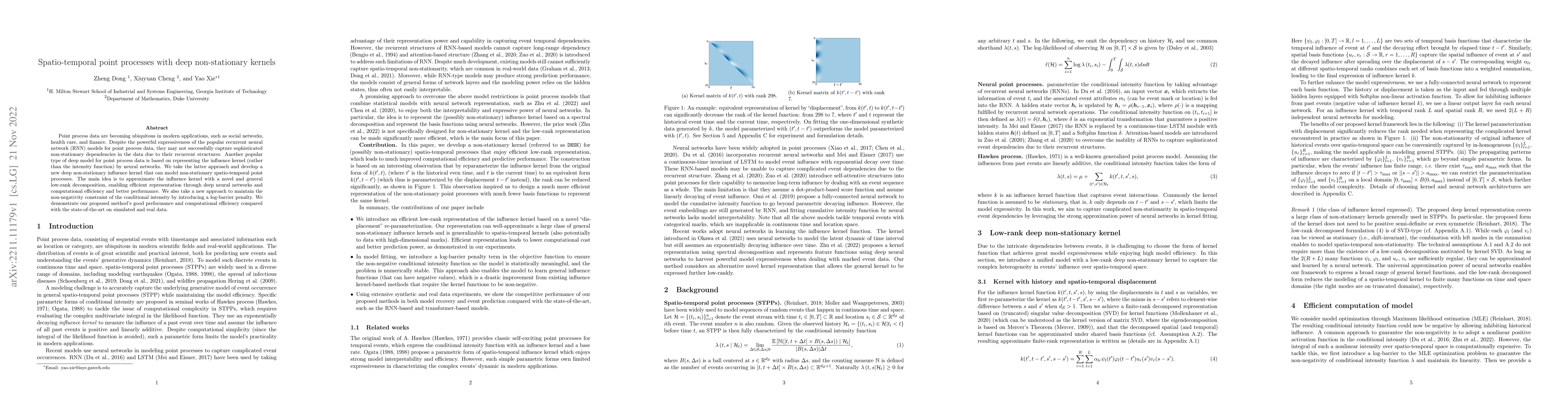 Thumbnail for Spatio-temporal point processes with deep non-stationary kernels