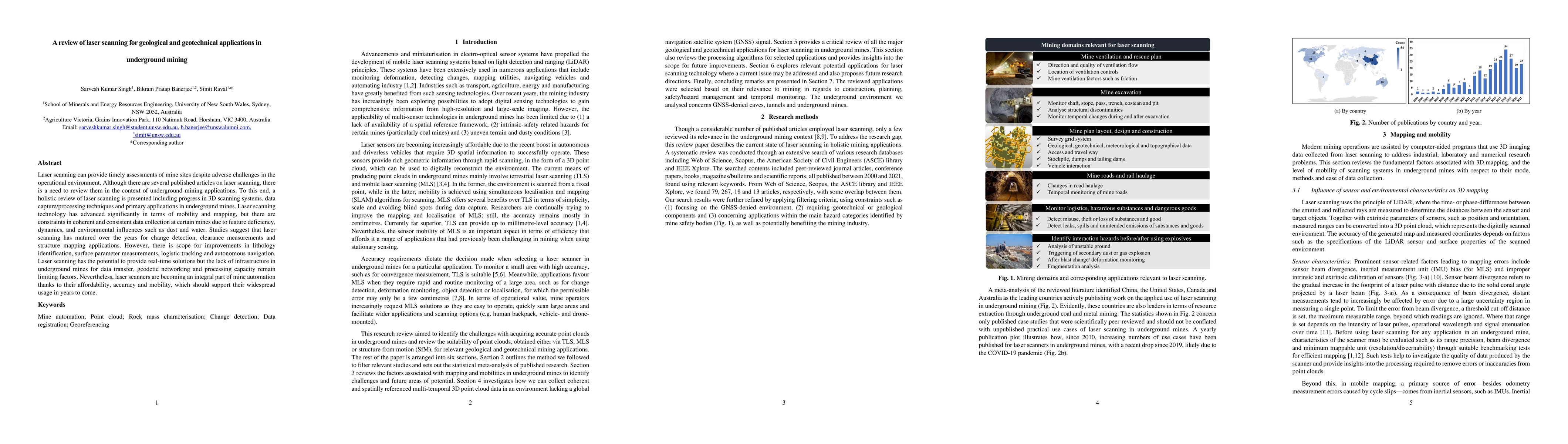 Thumbnail for A review of laser scanning for geological and geotechnical applications
  in underground mining