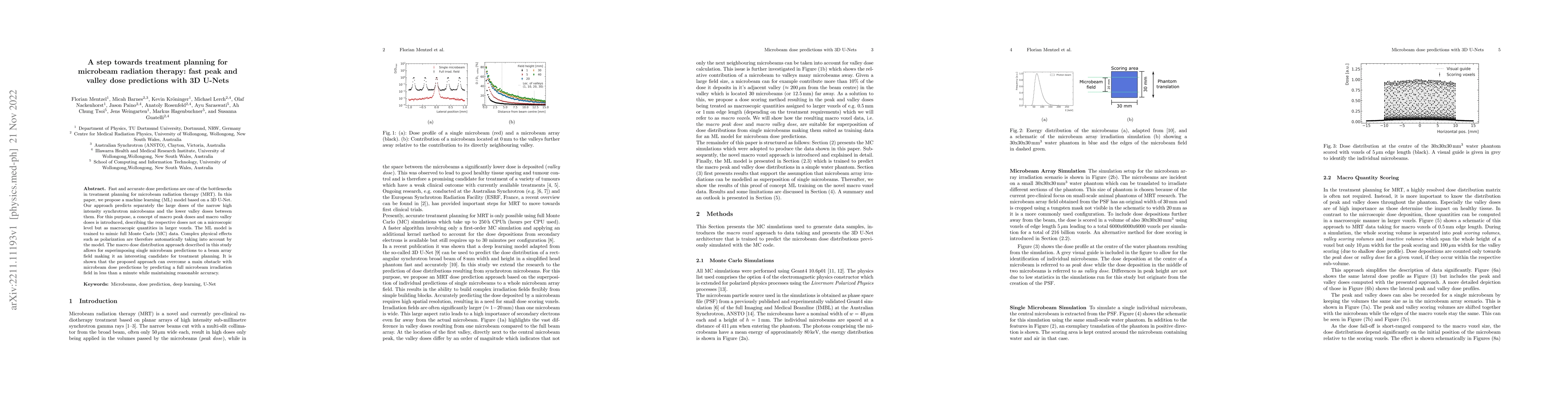 Thumbnail for A step towards treatment planning for microbeam radiation therapy: fast
  peak and valley dose predictions with 3D U-Nets