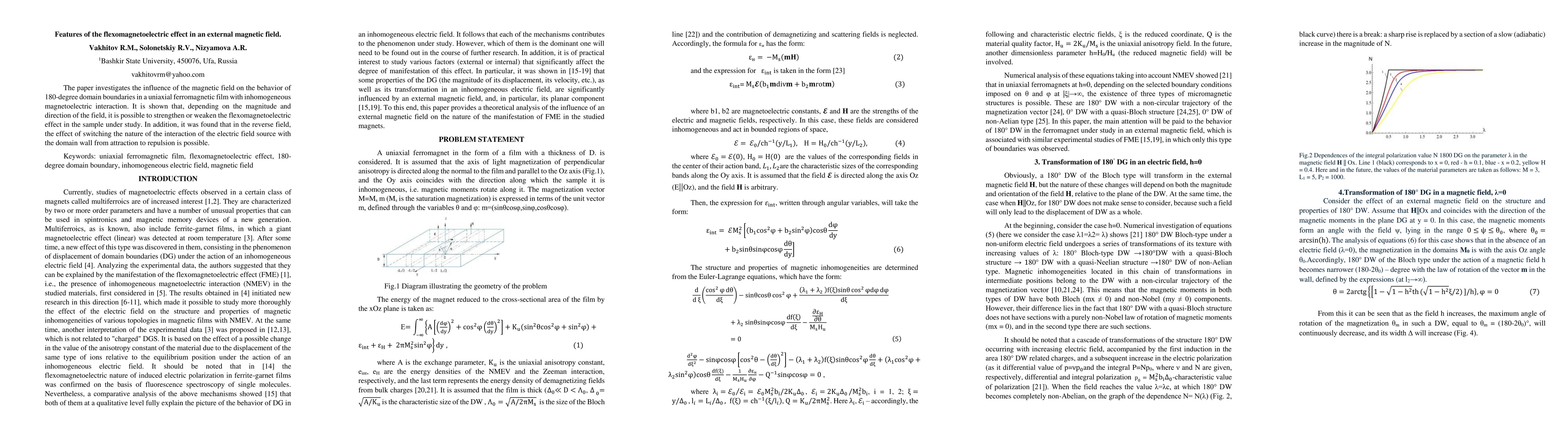 Thumbnail for Features of the flexomagnetoelectric effect in an external magnetic
  field