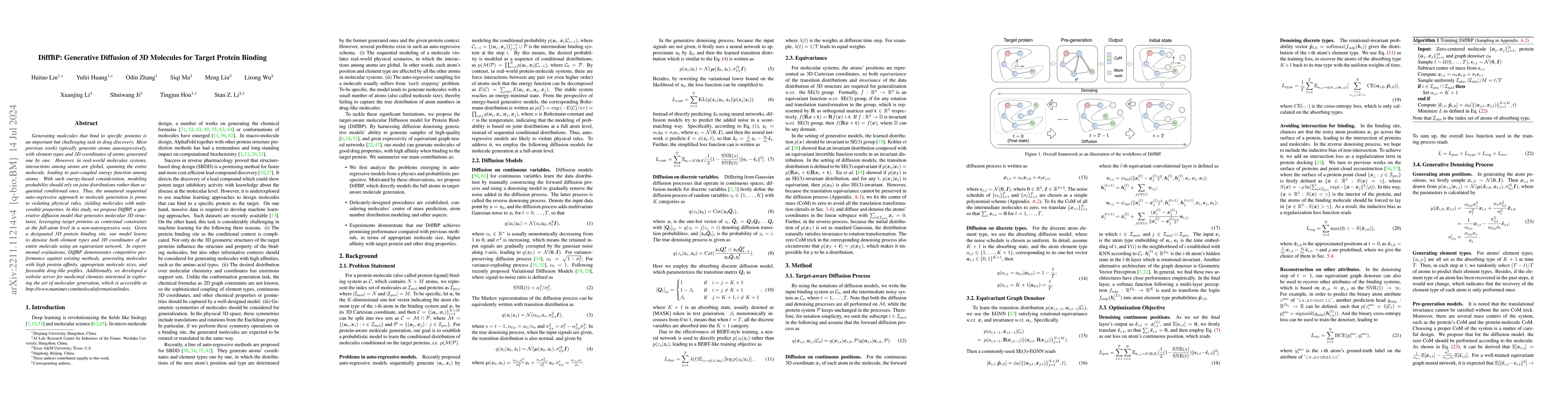 Thumbnail for DiffBP: Generative Diffusion of 3D Molecules for Target Protein Binding