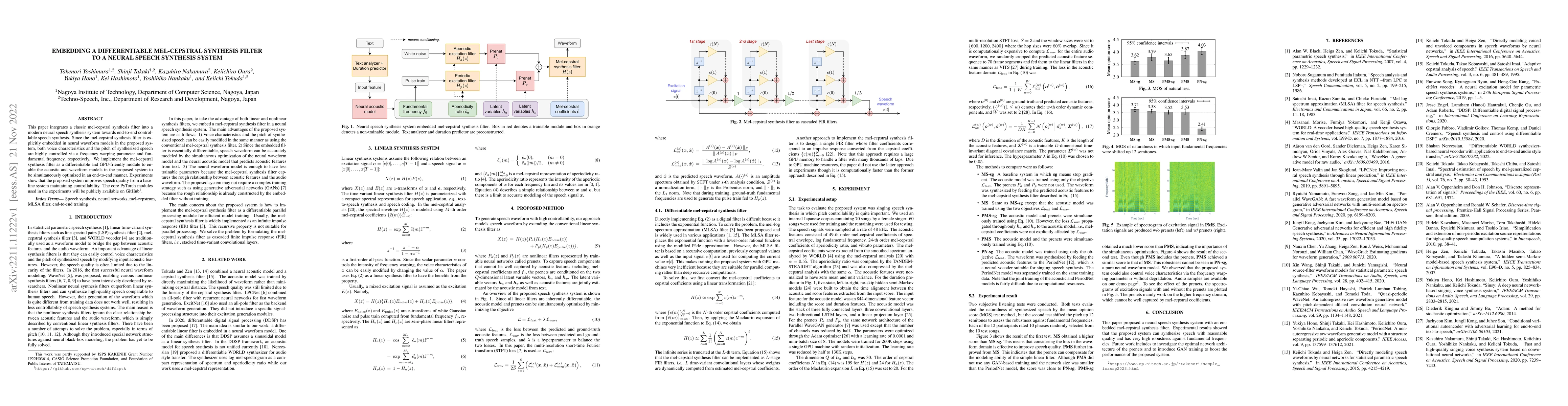 Thumbnail for Embedding a Differentiable Mel-cepstral Synthesis Filter to a Neural
  Speech Synthesis System