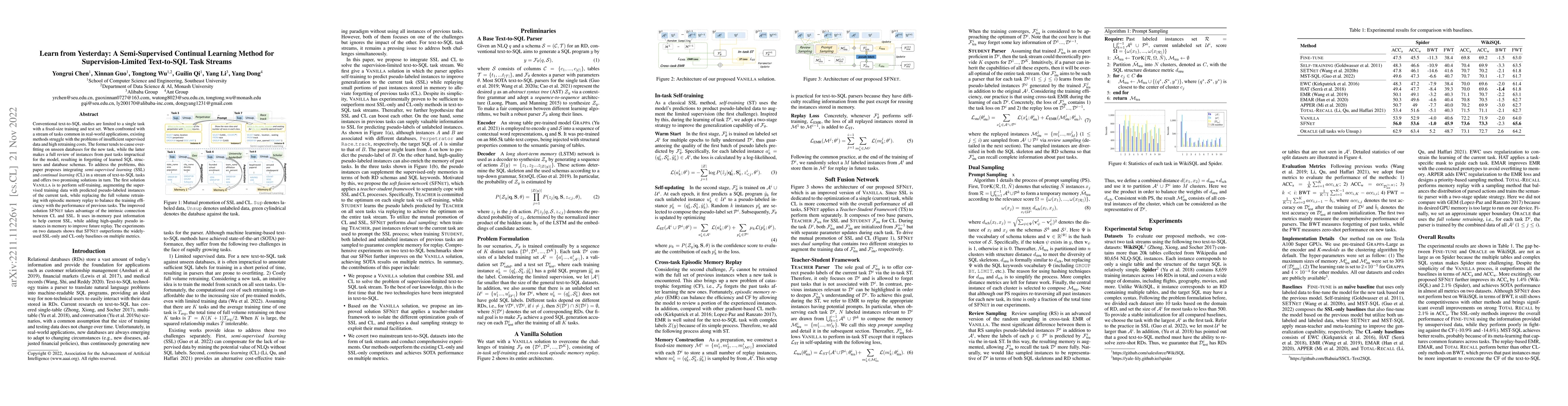 Thumbnail for Learn from Yesterday: A Semi-Supervised Continual Learning Method for
  Supervision-Limited Text-to-SQL Task Streams