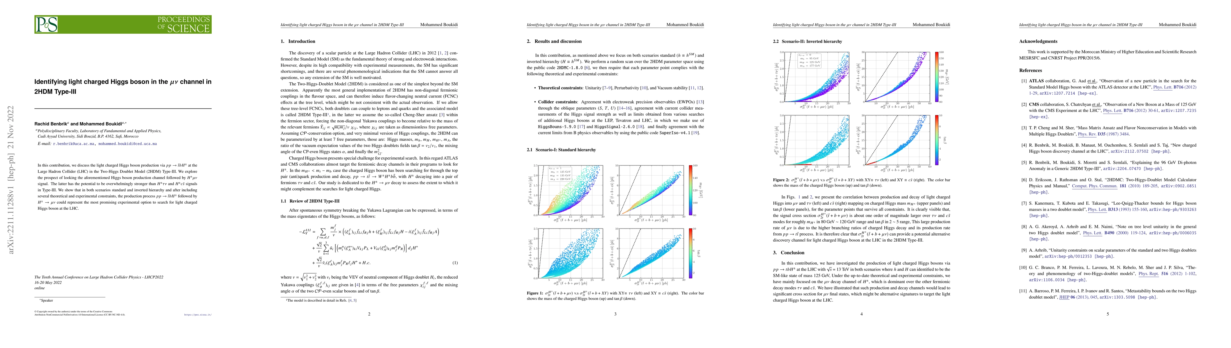 Thumbnail for Identifying light charged Higgs boson in the $\mu\nu$ channel in 2HDM
  Type-III
