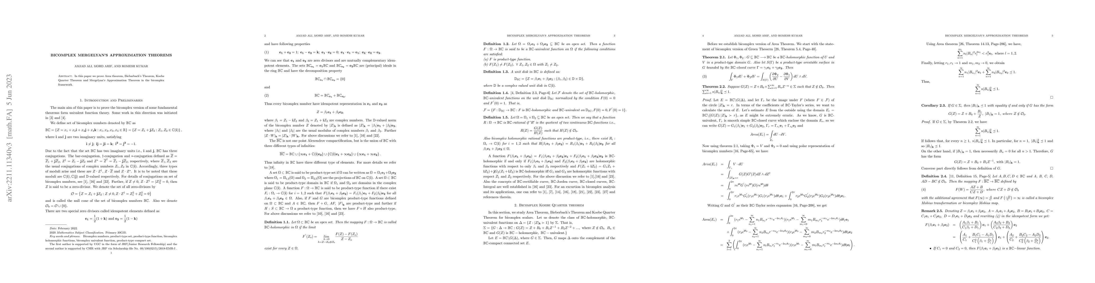 Thumbnail for Bicomplex Mergelyan's Approximation Theorem