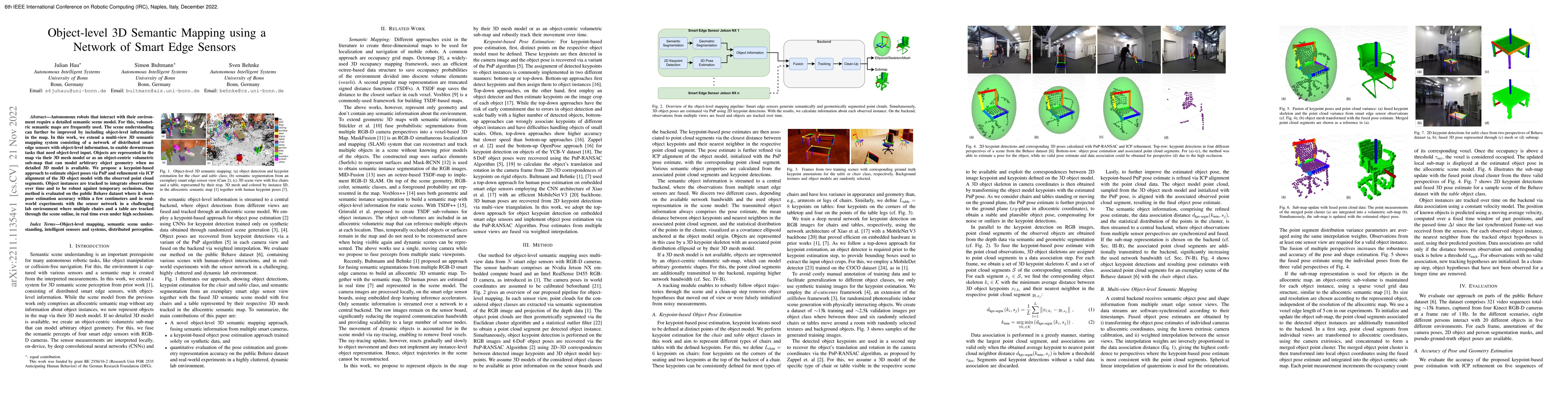 Thumbnail for Object-level 3D Semantic Mapping using a Network of Smart Edge Sensors