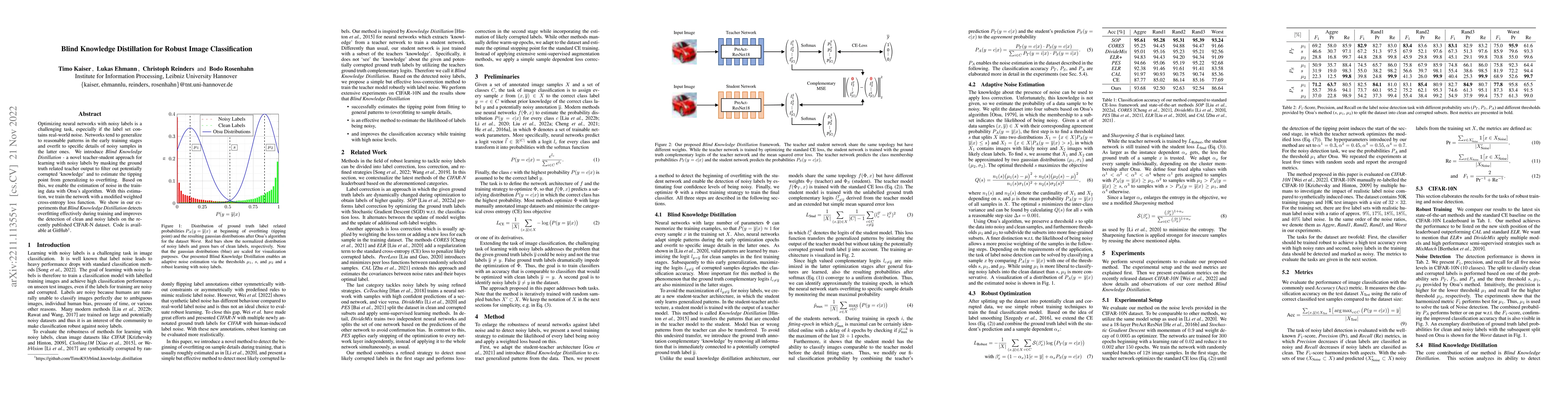 Thumbnail for Blind Knowledge Distillation for Robust Image Classification