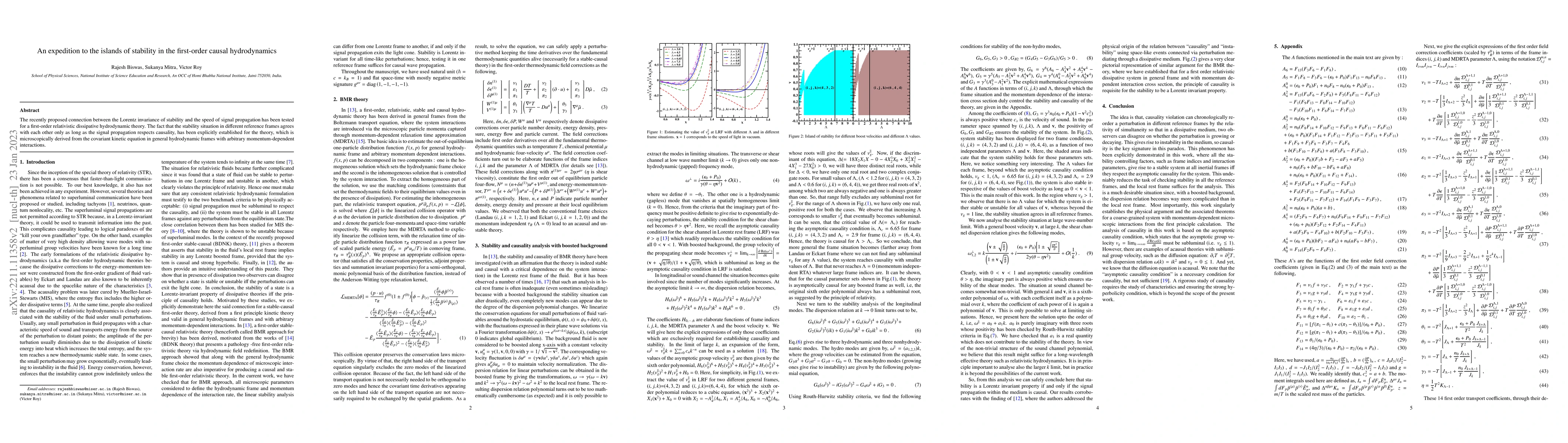 Thumbnail for An expedition to the islands of stability in the first-order causal
  hydrodynamics