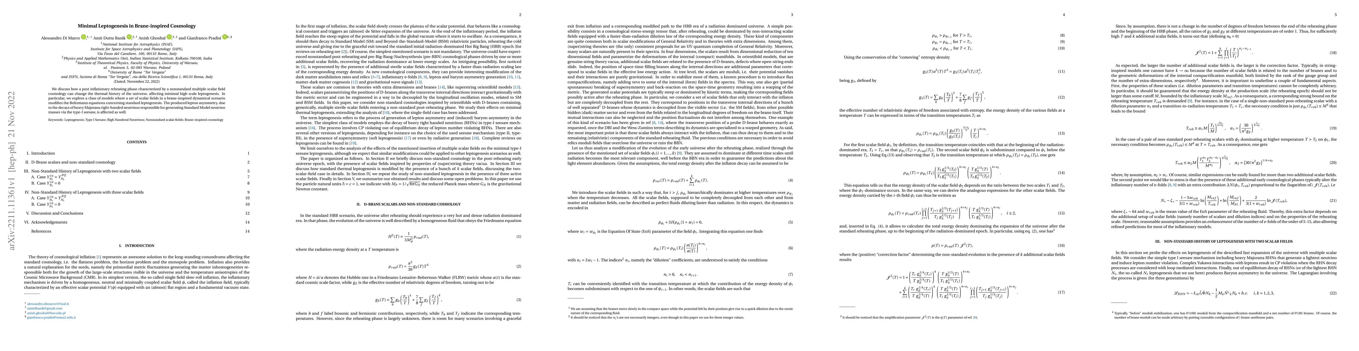 Thumbnail for Minimal Leptogenesis in Brane-inspired Cosmology