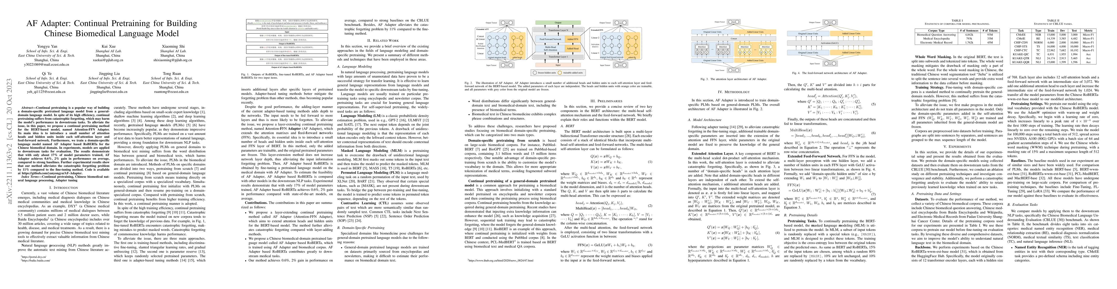 Thumbnail for AF Adapter: Continual Pretraining for Building Chinese Biomedical
  Language Model