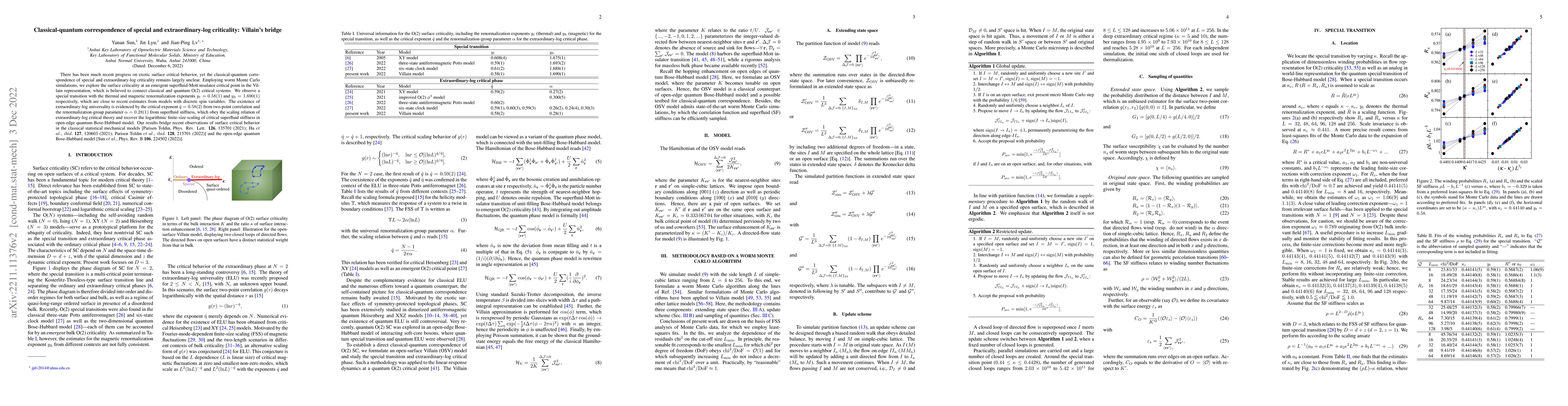Thumbnail for Classical-quantum correspondence of special and extraordinary-log
  criticality: Villain's bridge