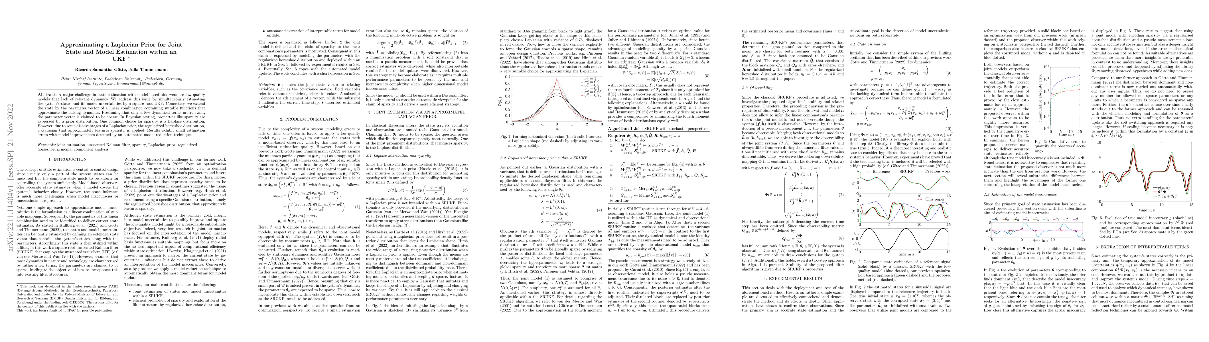 Thumbnail for Approximating a Laplacian Prior for Joint State and Model Estimation
  within an UKF