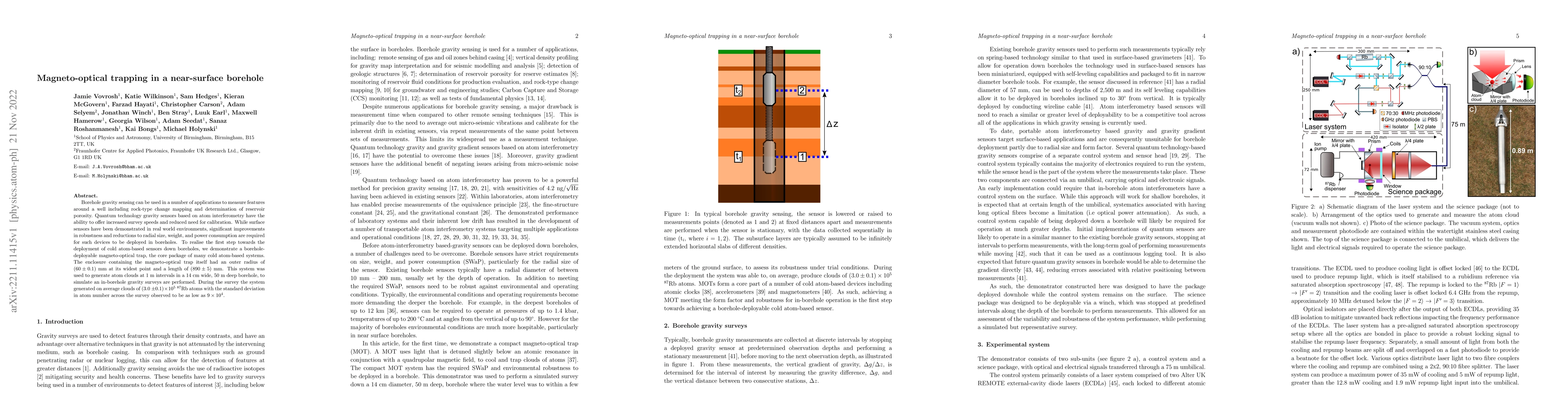 Thumbnail for Magneto-optical trapping in a near-surface borehole