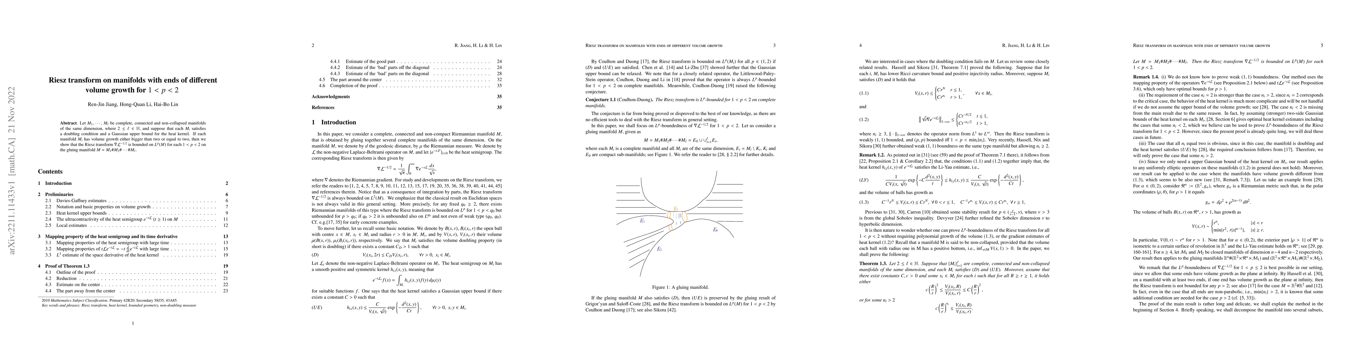 Thumbnail for Riesz transform on manifolds with ends of different volume growth for
  $1<p<2$
