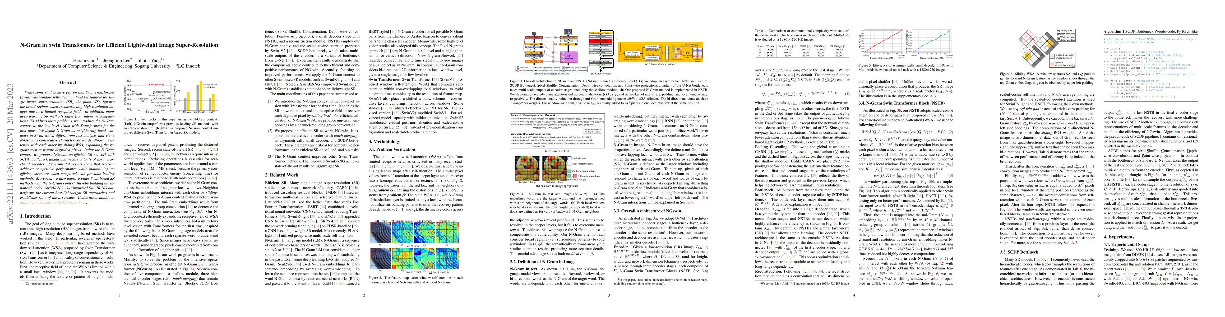Thumbnail for N-Gram in Swin Transformers for Efficient Lightweight Image
  Super-Resolution