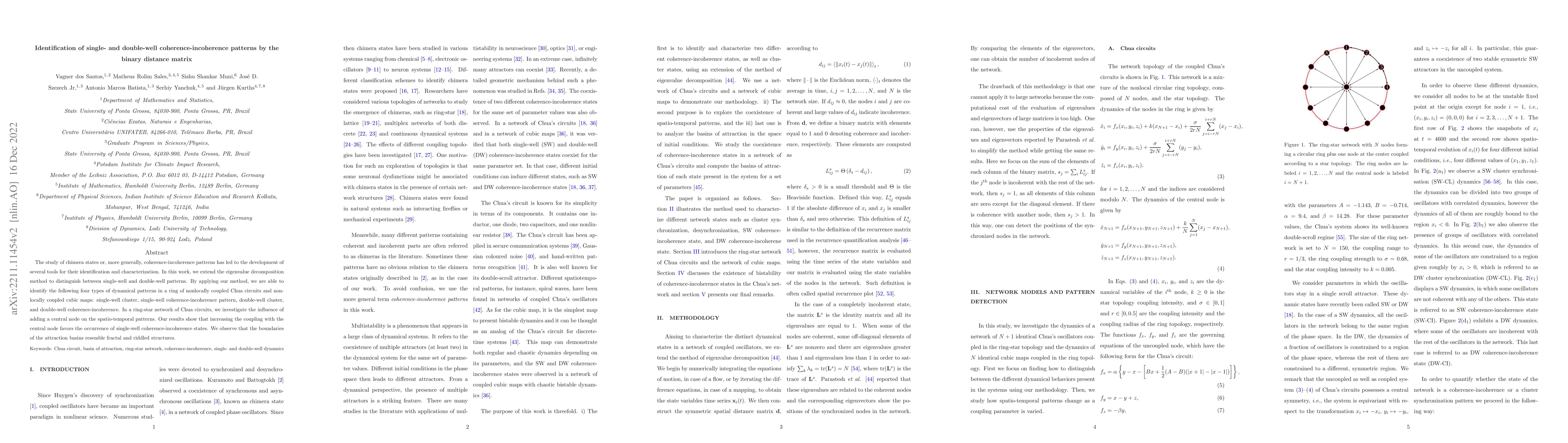 Thumbnail for Identification of single- and double-well coherence-incoherence patterns
  by the binary distance matrix
