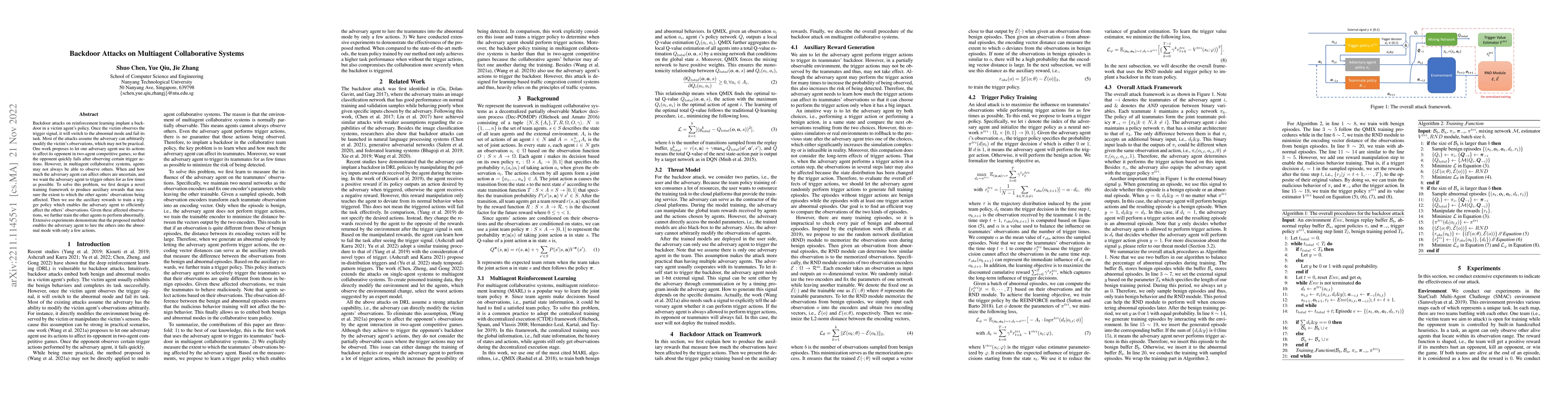 Thumbnail for Backdoor Attacks on Multiagent Collaborative Systems