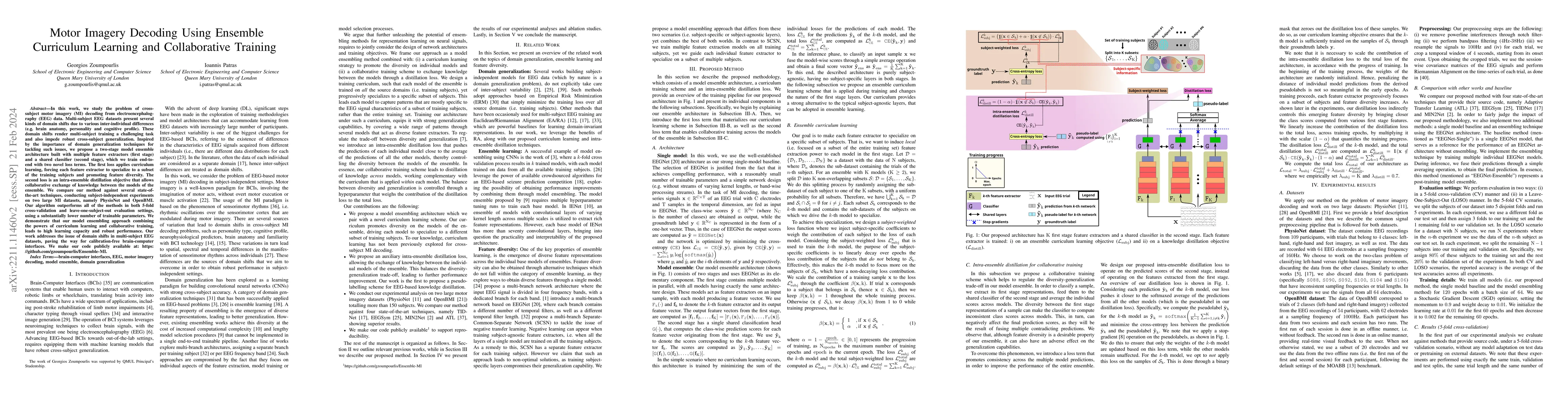Thumbnail for Motor Imagery Decoding Using Ensemble Curriculum Learning and
  Collaborative Training