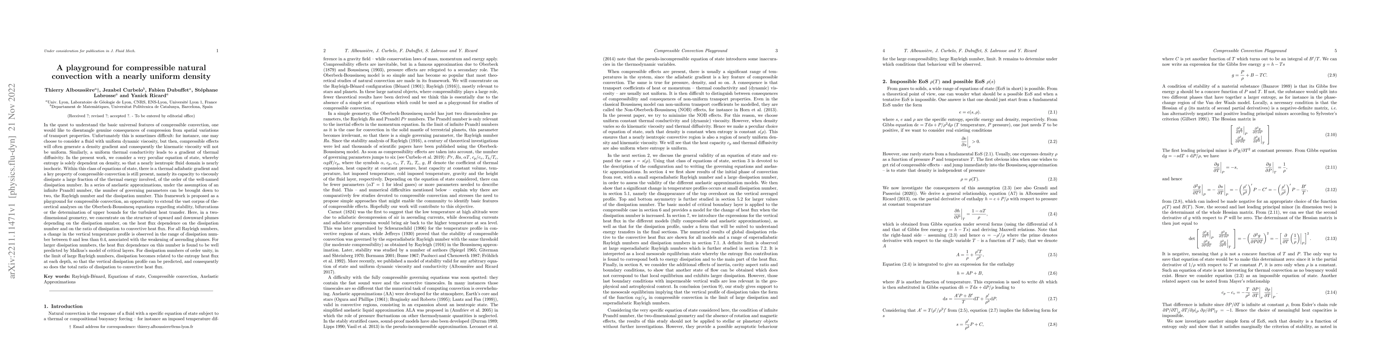 Thumbnail for A playground for compressible natural convection with a nearly uniform
  density