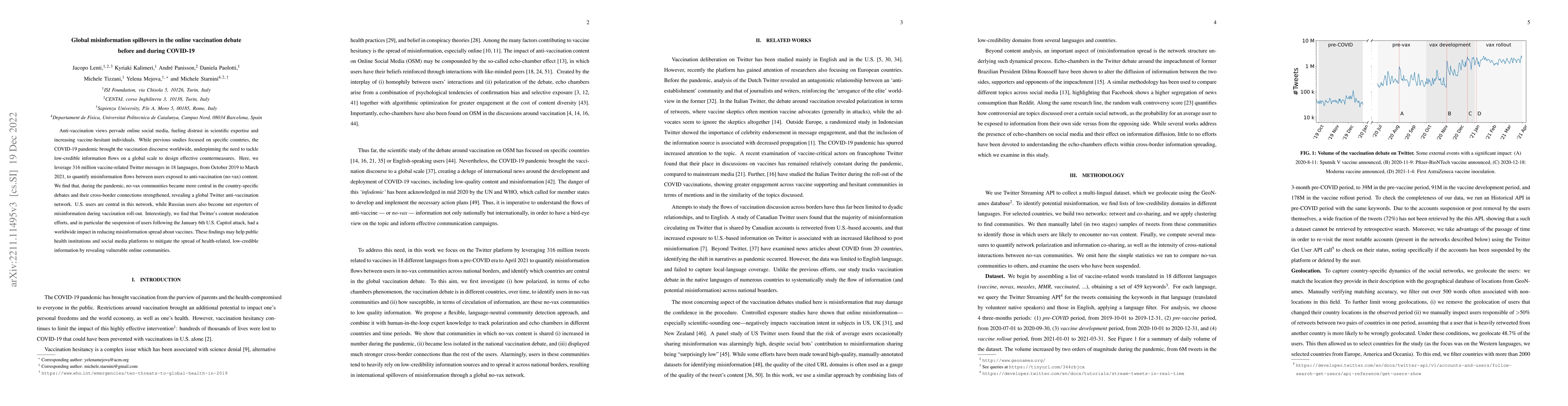 Thumbnail for Global misinformation spillovers in the online vaccination debate before
  and during COVID-19