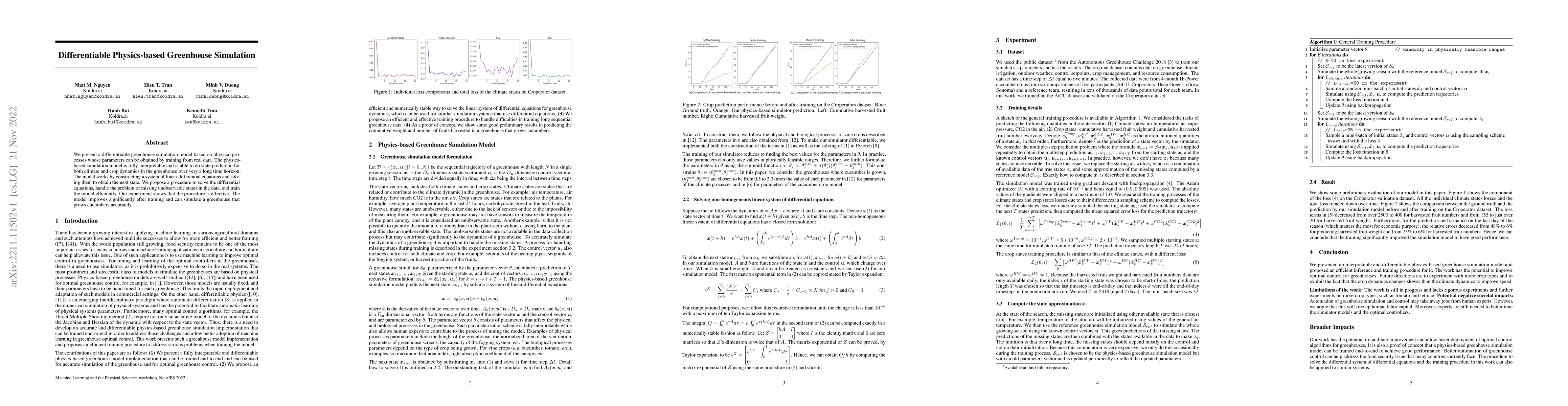 Thumbnail for Differentiable Physics-based Greenhouse Simulation