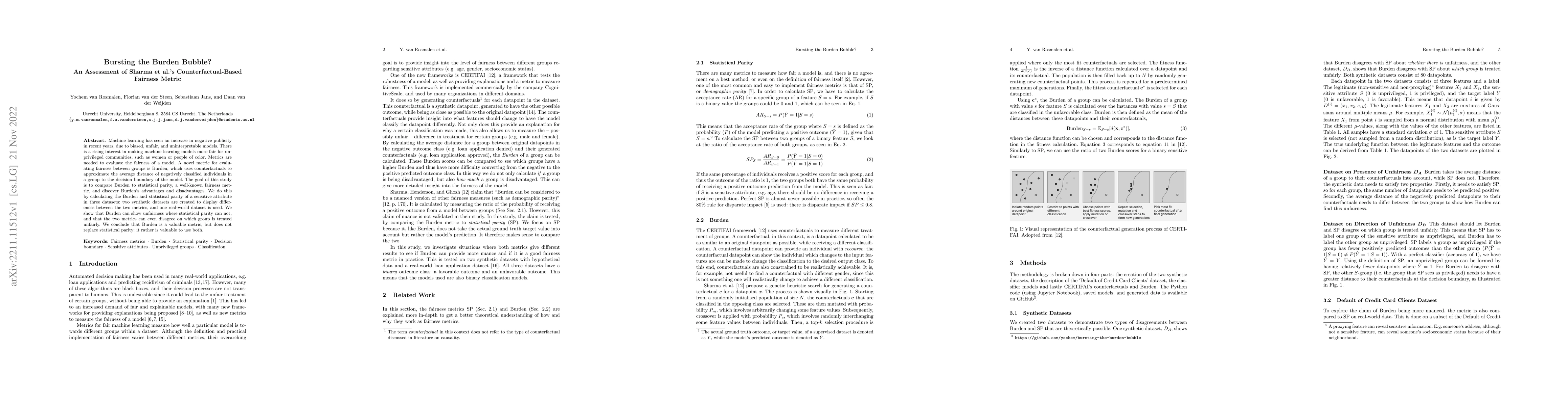 Thumbnail for Bursting the Burden Bubble? An Assessment of Sharma et al.'s
  Counterfactual-based Fairness Metric