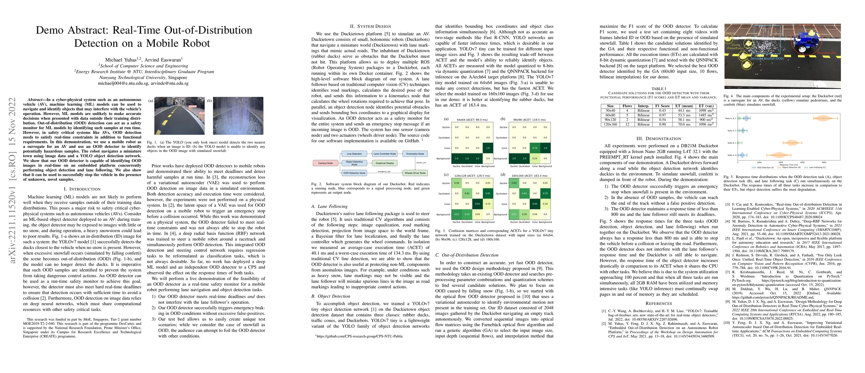 Thumbnail for Demo Abstract: Real-Time Out-of-Distribution Detection on a Mobile Robot