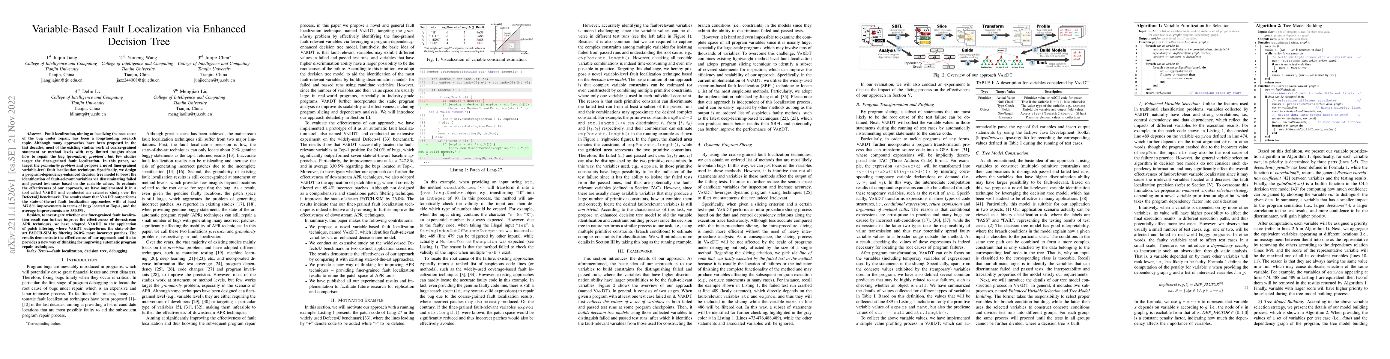 Thumbnail for Variable-Based Fault Localization via Enhanced Decision Tree