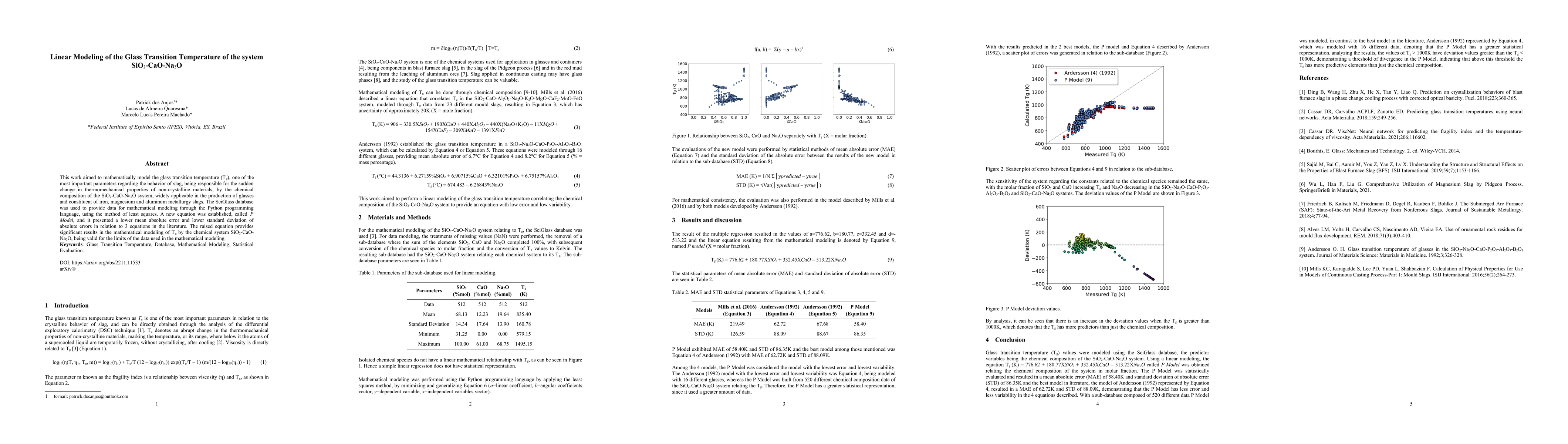 Thumbnail for Linear Modeling of the Glass Transition Temperature of the system
  $SiO_2-Na_2O-CaO$