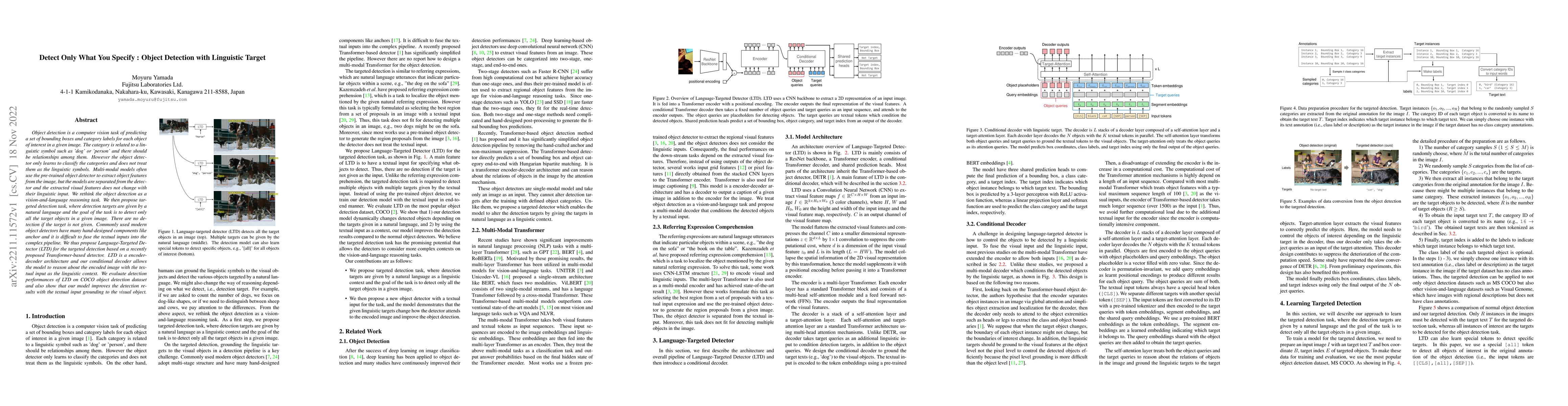Thumbnail for Detect Only What You Specify : Object Detection with Linguistic Target