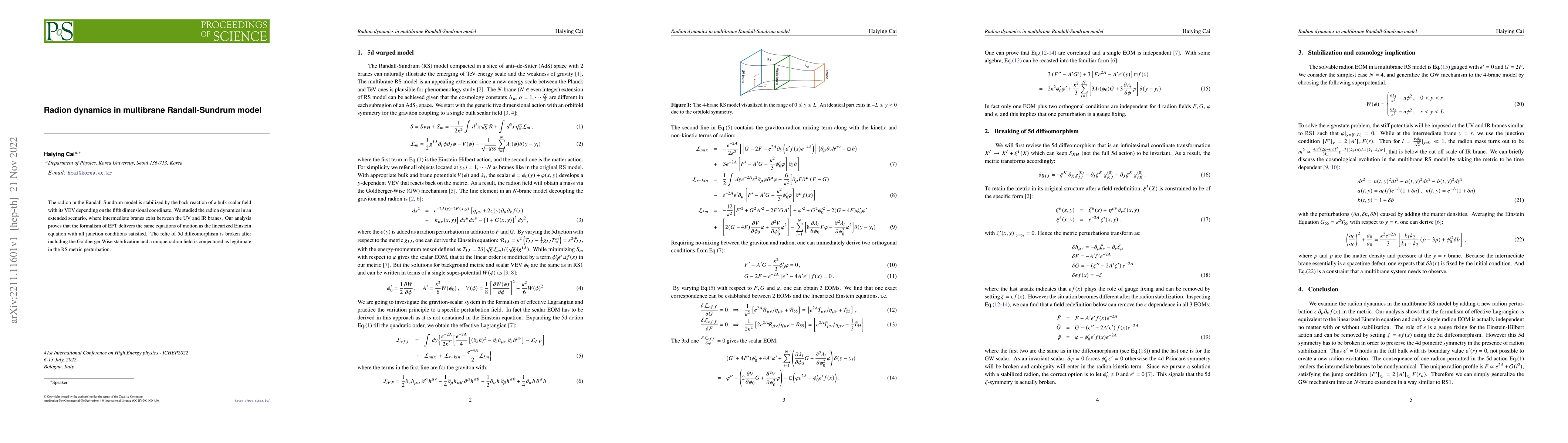 Thumbnail for Radion dynamics in multibrane Randall-Sundrum model
