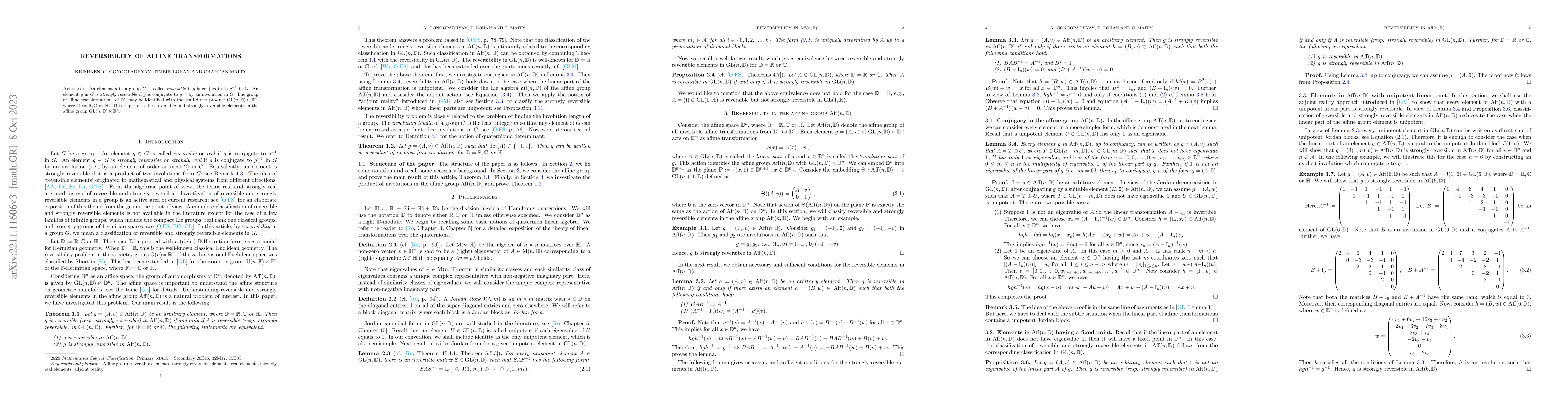 Thumbnail for Reversibility of Affine Transformations