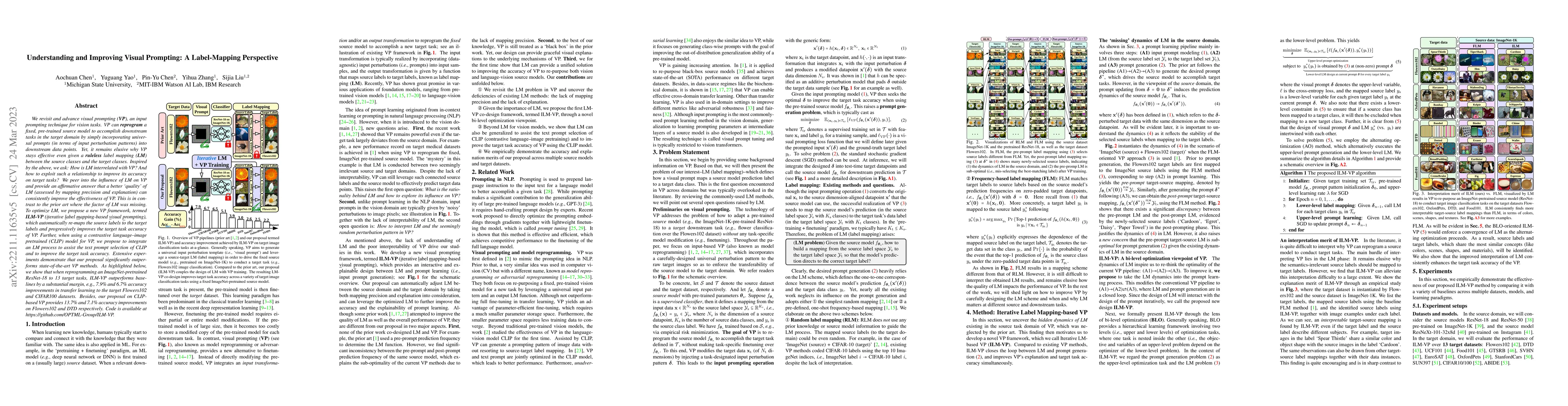 Thumbnail for Understanding and Improving Visual Prompting: A Label-Mapping
  Perspective