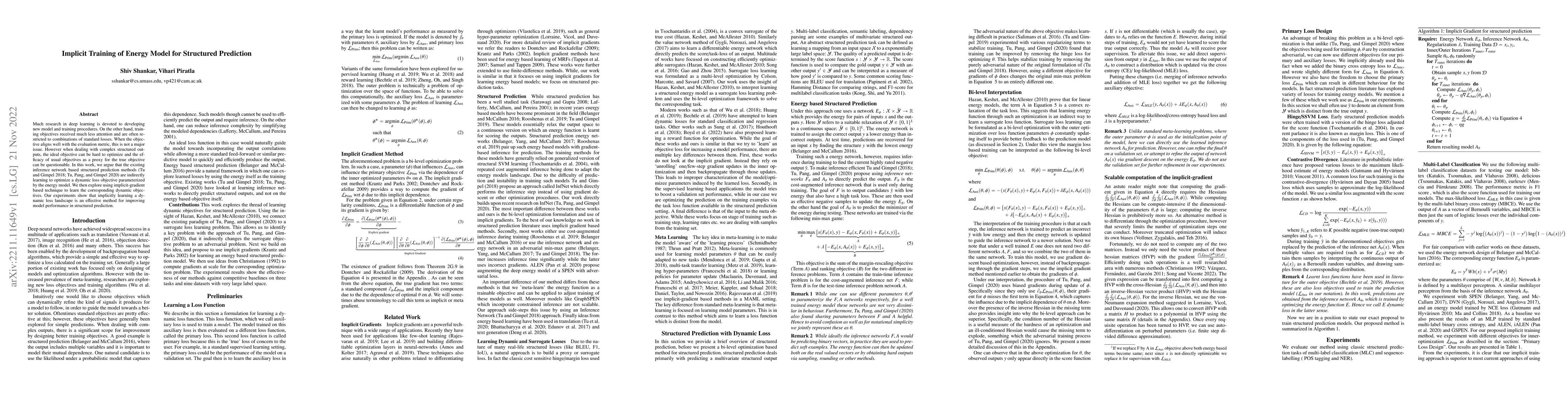 Thumbnail for Implicit Training of Energy Model for Structure Prediction