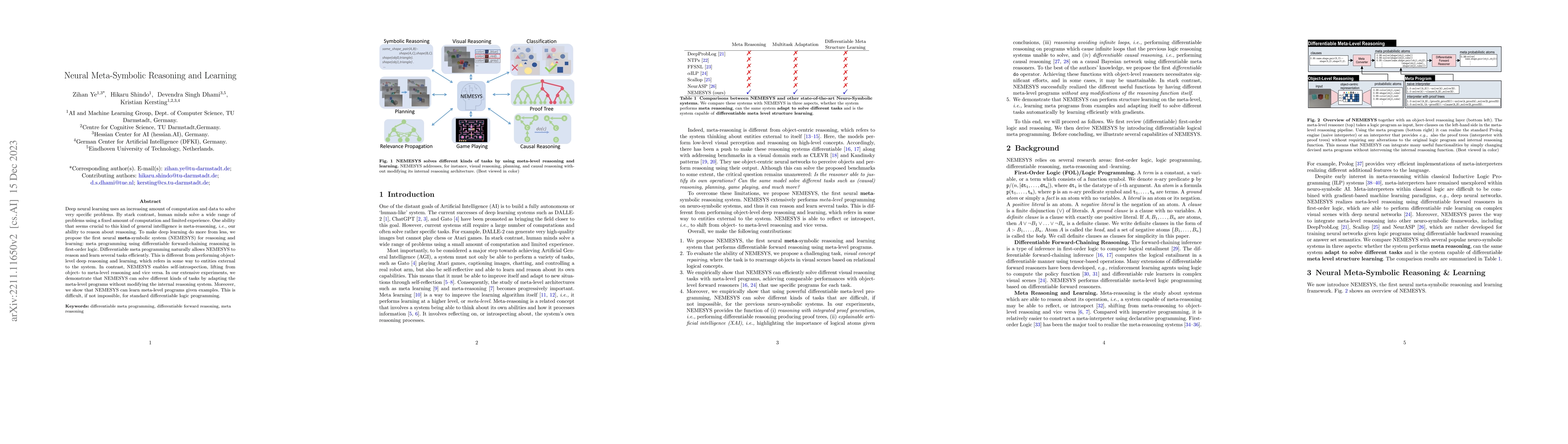 Thumbnail for Neural Meta-Symbolic Reasoning and Learning